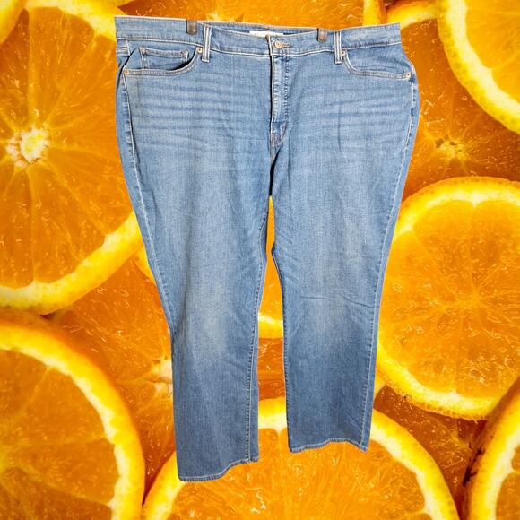 Levi's Women's Blue 414 Classic Straight Water<Less® Technology Jeans Size 26W - Picture 2 of 7